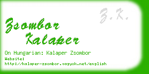 zsombor kalaper business card
